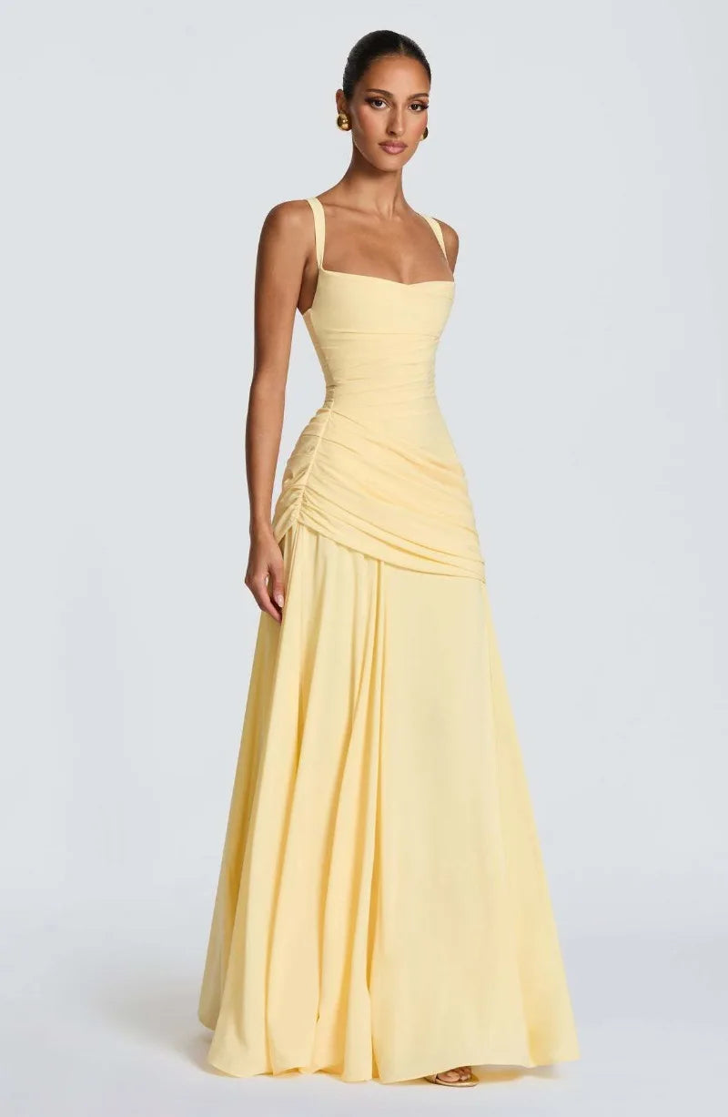 Backless High Waisted Dress