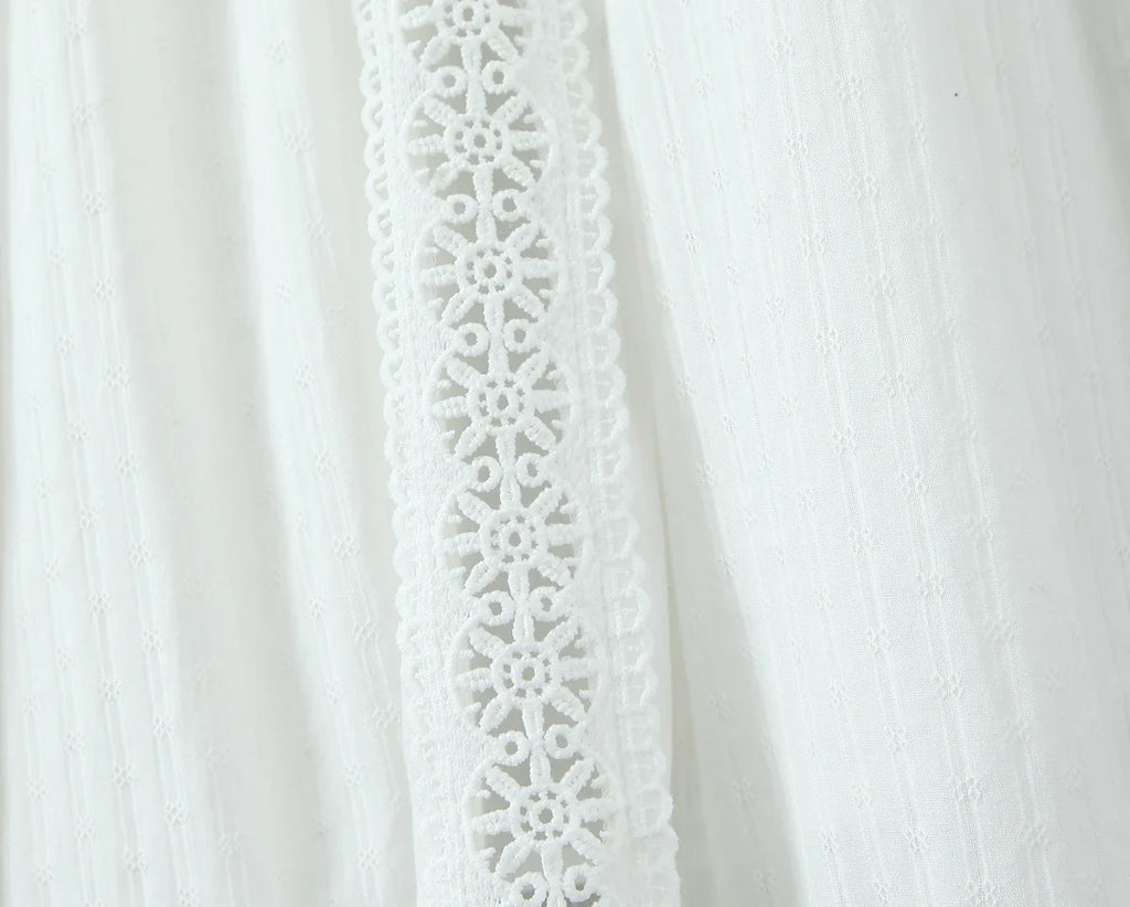 White Lace 2-Piece Maxi Skirt Set
