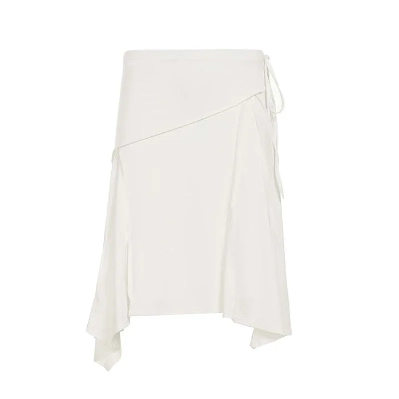 Mood Knit Midi Skirt With Irregular Hem