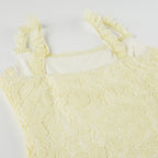 Light Yellow Lace Strapless Dress Slim Silhouette