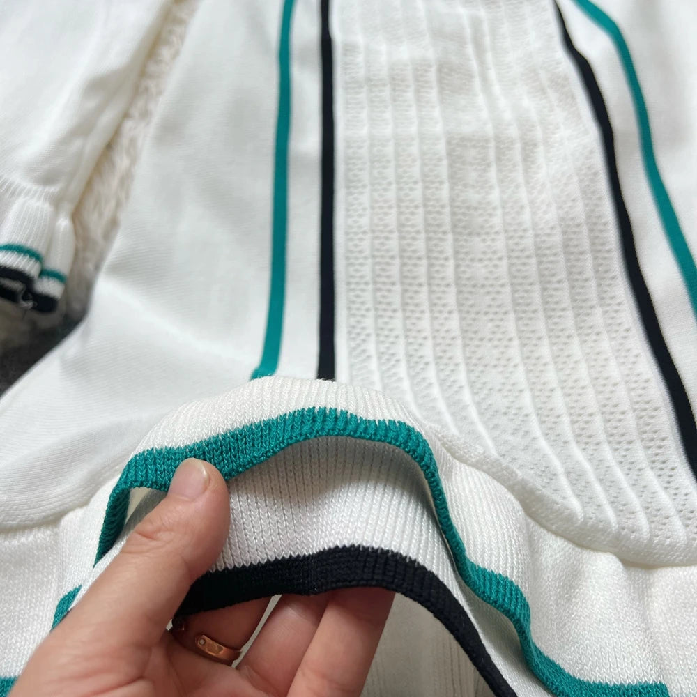 Knit Mini Dress With Ruffles