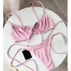 Beaded Push Up Bikini Set