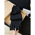 Knitted Wide Leg Pants Women Elegant Trousers