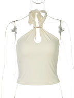 Halter Backless Bandage Crop Top