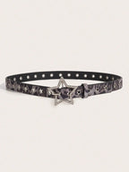 Star Studded Hollow Metal Belt for Women, Chic Everyday Accessory