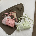 Minimalist PU Leather Crossbody With Pocket Design For Women Mini Square Shoulder Style