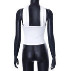 Strapless Cropped With Slim Fit Tube Halter Top