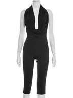 Swing Collar Playsuit Backless Halter Sleeveless Bandage