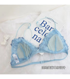 Whisper Lace Wireless Bralette Set In Ultra Thin Embroidered Mesh For Small Busts Delicate Comfort