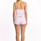 Stripe Cami Top and Shorts Sleep Set for Women Lightweight Two-piece Loungewear