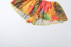 Vivid Beach Two Piece Set With Backless Halter Camisole And Shorts