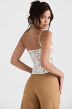 Women's Fashion Lace Spice Sling Vest Fishbone Top