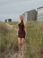 Sexy Halter Backless Bodysuit Romper