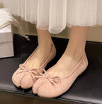 Tabi Style Leather Flats For Women Cozy Split Toe Slip On Shoes