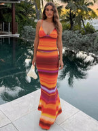 Crop Top And Maxi Skirt Set