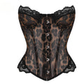 Leopard Print Mesh Corset Bustier