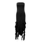 Tube Top Strapless Sexy Midi Dress