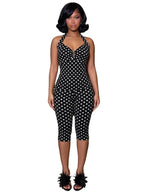 Ladies V Neck Sleeveless Backless Tops And Capri Pants