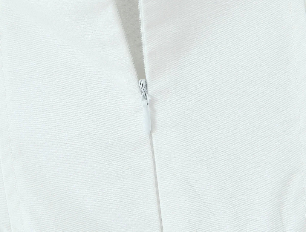 Backless Halter Embroidered White Dress For Women Elegant A Line Mini Dress