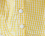 Yellow Gingham Lace Top And Skirt Set Vintage