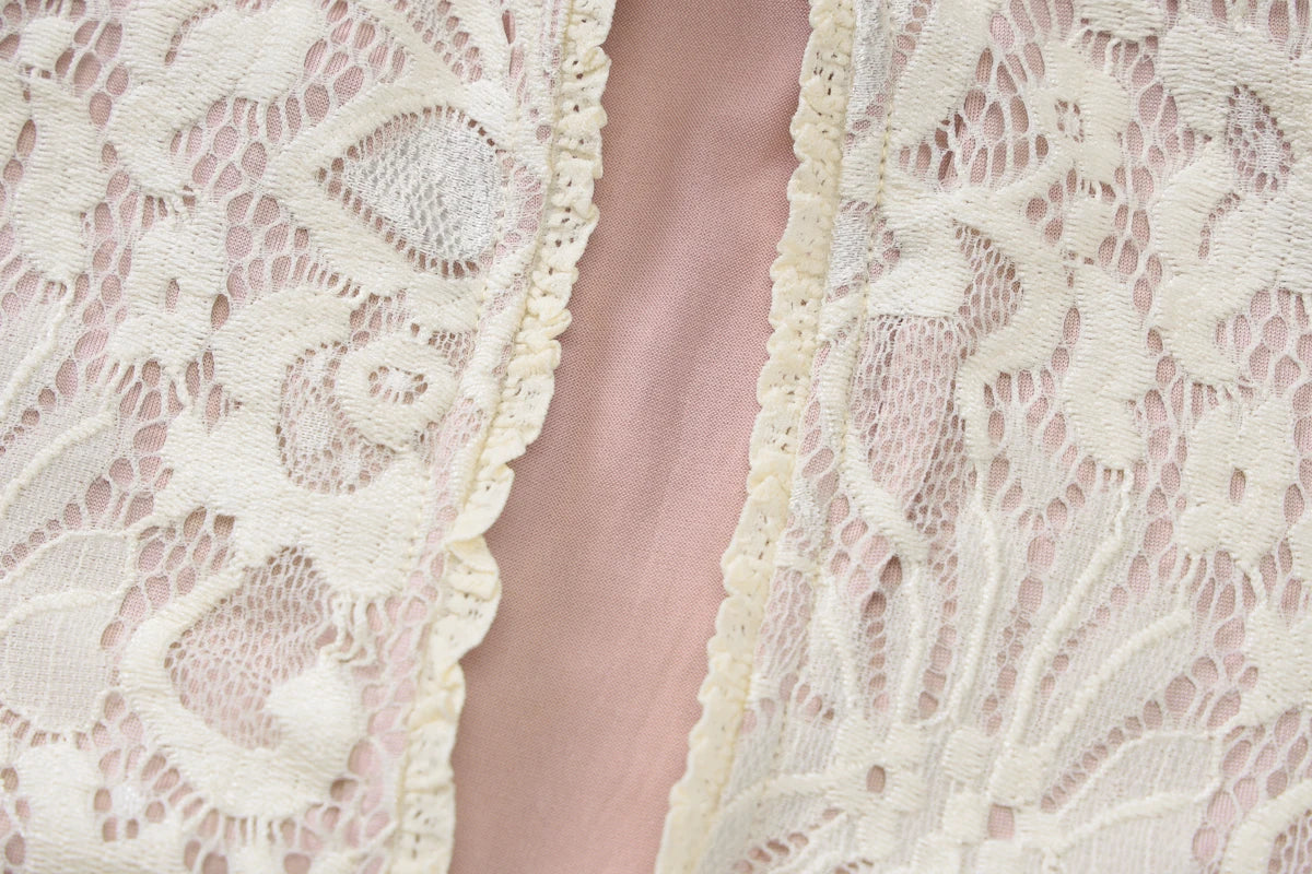 Lace Patchwork Hollow Out Mini Dress With Turtleneck And Long Flare Sleeves