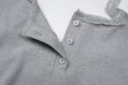 Square Collar Backless Single Breasted Ruffles Camisole