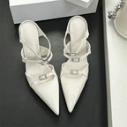Sparkle Rhinestone Patent Leather Sandal With Thin Strap