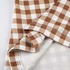 Summer Plaid Short Sleeve Pajama Set