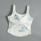 Activewear Set For Women With Chest Pad Vest And Skirt
