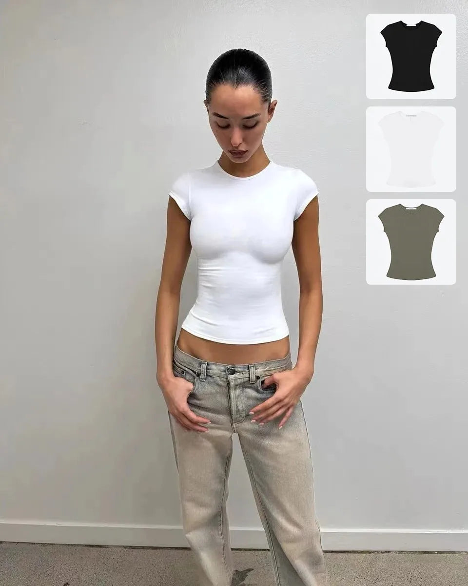 Relaxed Tank Top For Women With Round Neck Soft Comfort Fit Flattering Wear