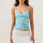 Floral Backless Camisole Tank Top