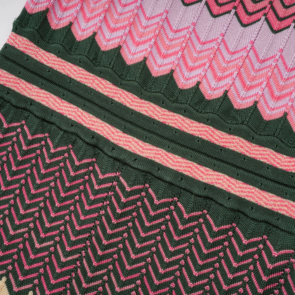 Boho Knitted Zigzag Maxi Dress For Women Sleeveless High Elasticity Long Festival Style