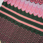 Boho Knitted Zigzag Maxi Dress For Women Sleeveless High Elasticity Long Festival Style