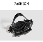 Urban Minimalist Women's Shoulder Bag in PU Leather With Zipper