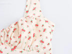 Sweet Floral Waist Slim Fit Suspender Playful Chic Mini