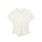 Elegant Chest Cutout Top With Elastic Waist