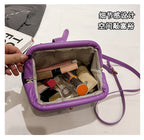 Luxe Faux Suede Frame Shoulder Bag With PU Accent Elegant Crossbody
