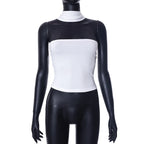 Strapless Cropped With Slim Fit Tube Halter Top