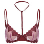French Embroidered Romance Push Up Bra Set With Steel Ring Delicate Lace And Seductive Coverage
