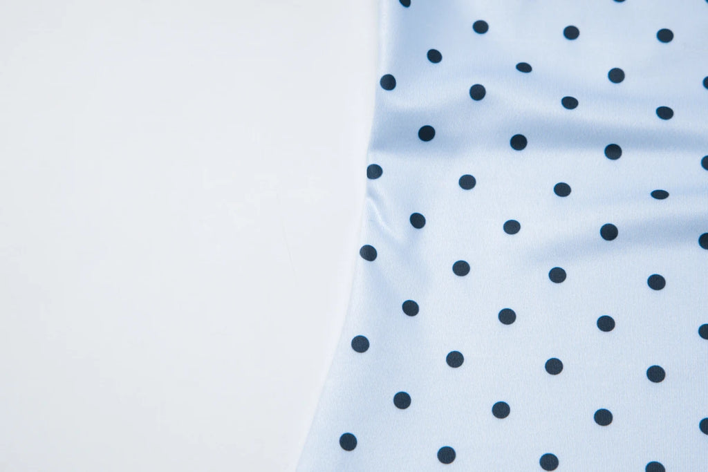 Polka Dot Halter Backless Crop Cami