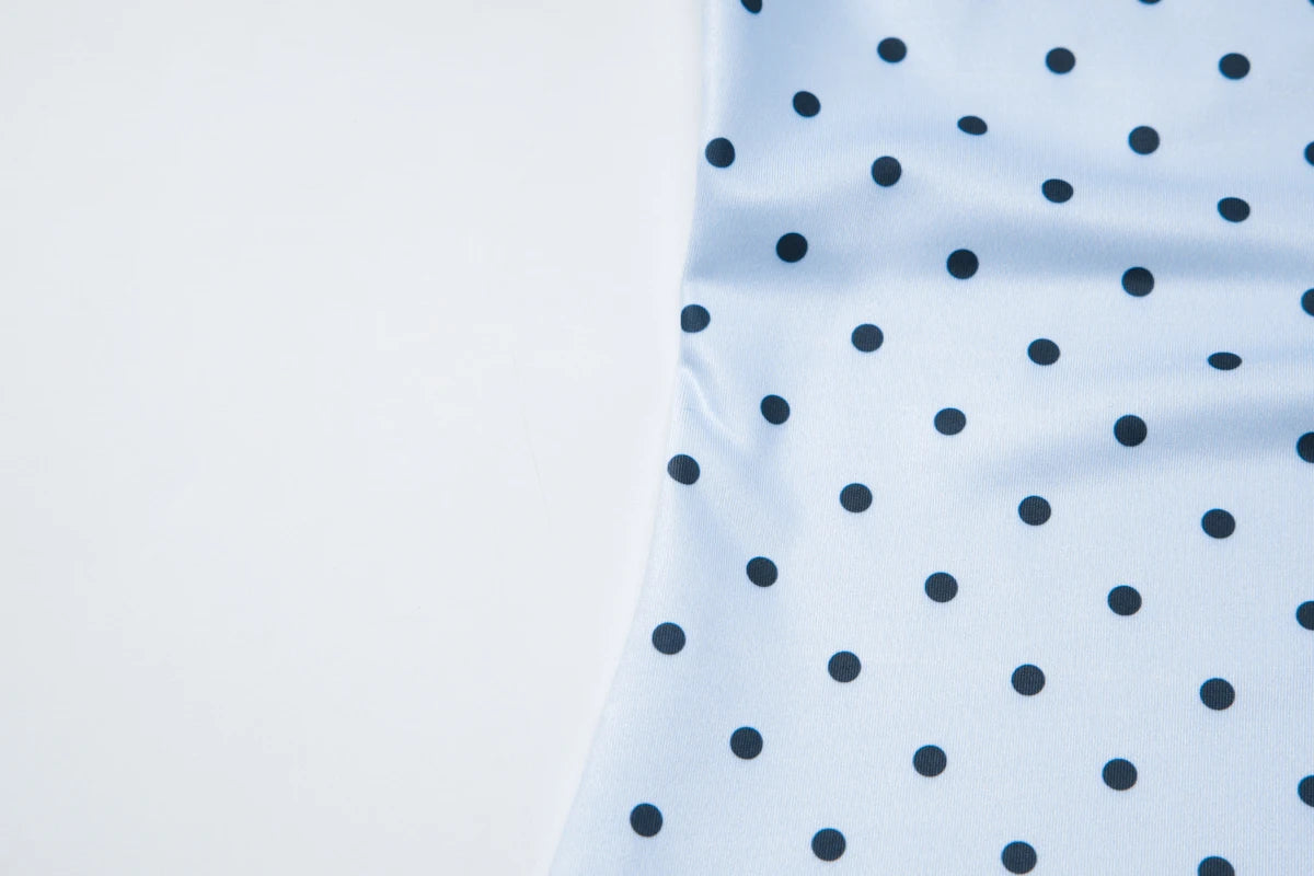 Polka Dot Halter Backless Crop Cami
