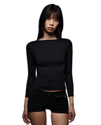 Long-Sleeve Slim-Fit Top With Multicolor High Elastic Base