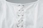 Two Piece Set For Women Sleeveless Tie Front Tank Top And Capri Pants
