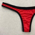 Y2K Retro Contrast Color Bikini With Backless Design And Adjustable Straps For Summer Beachwear