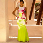 Floral Sleeveless Maxi Dress