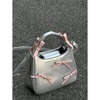 Dreamy Harajuku Bow Bucket Bag Blue Crossbody