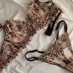 Clashing Floral Embroidered Lingerie Set With Push Up Bra And Matching Panty