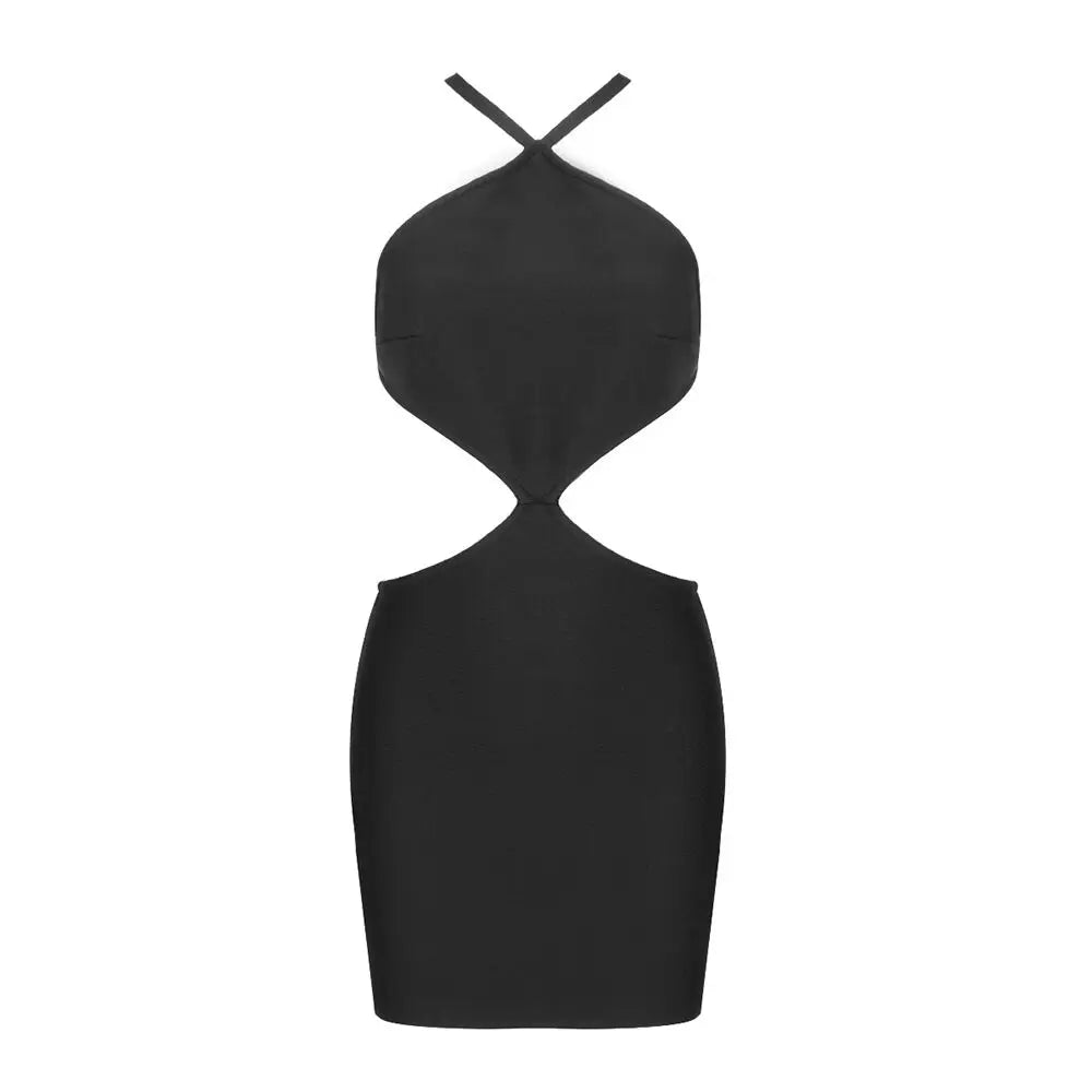 Sleeveless Hollow Out Bandage Backless Dress