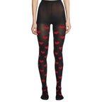 Tie Dye Mesh Stockings With Sheer Finish And Hollow Out Pattern