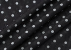 Vintage Polka Dot Dress Set With See Through Top And Long Skirt For Summer Parties
